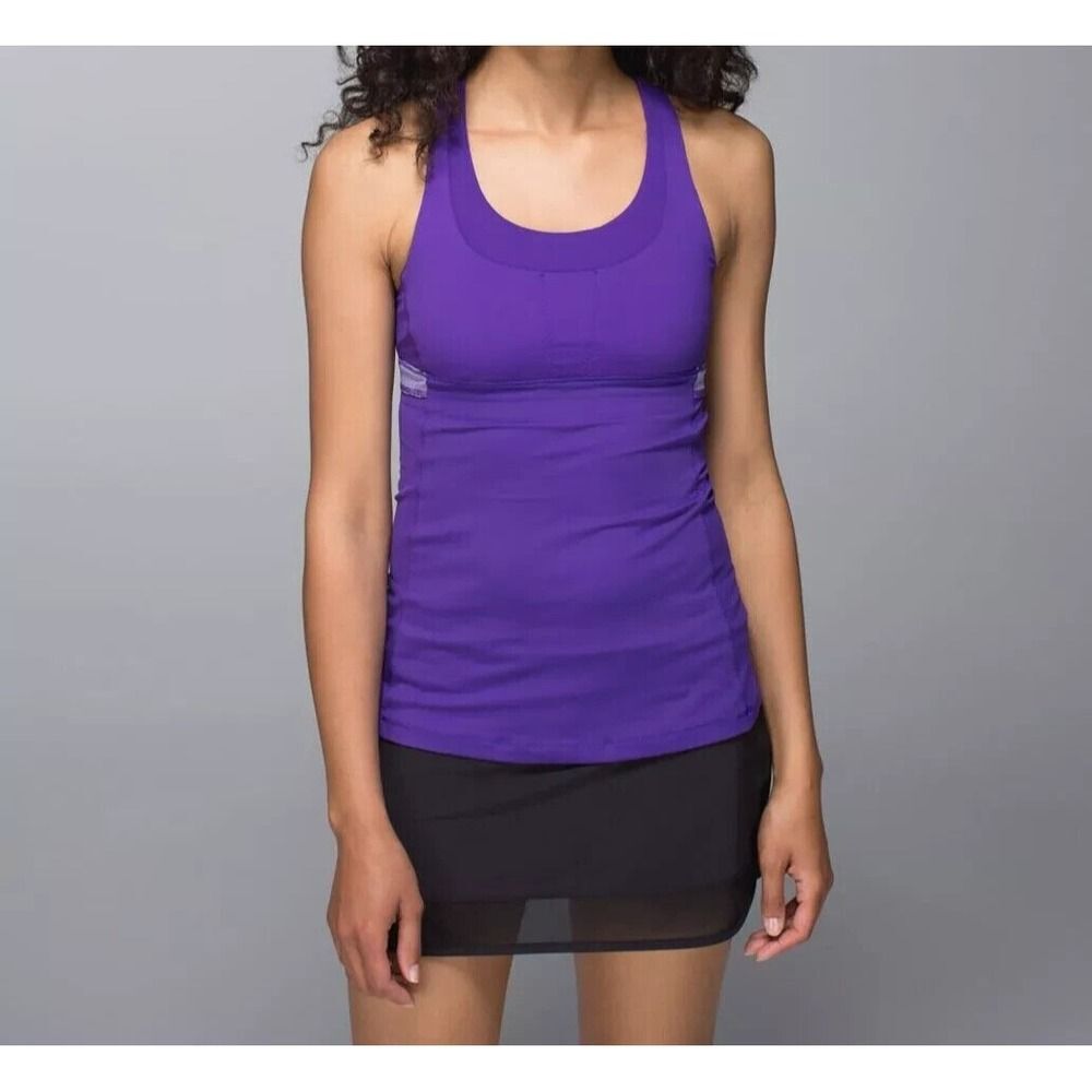 Lululemon Womens Sz 4 Stuff Your Bra Tank Pockets Bruised Purple Luxtreme Run